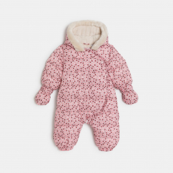 Obaibi Φόρμα ολόσωμη με επένδυση γούνα με σχέδιο φρούτα για μωρά κοριτσάκια