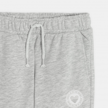 Okaidi Παντελόνι φόρμας από χνουδωτό ύφασμα γκρι για κορίτσια