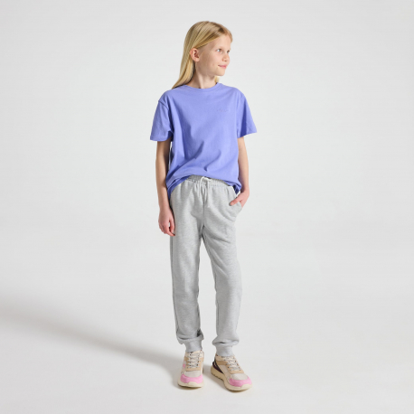 Okaidi Παντελόνι φόρμας από χνουδωτό ύφασμα γκρι για κορίτσια
