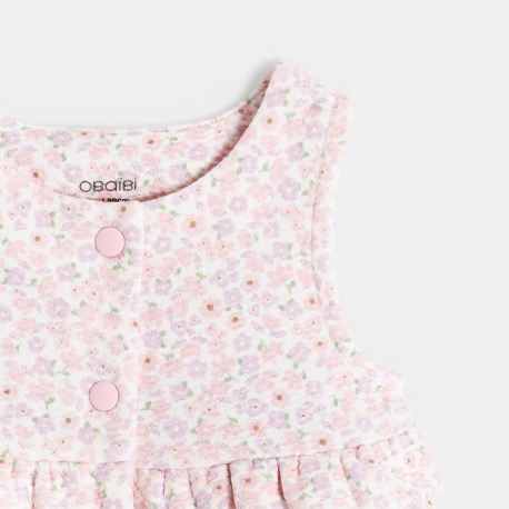 Obaibi Robe imprimee fleurie rose bebe fille
