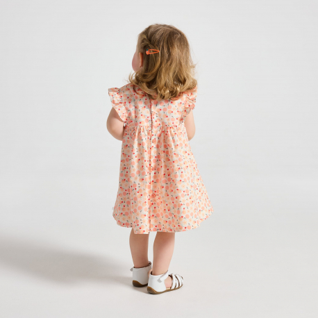 Obaibi Robe ample fruits orange bebe fille