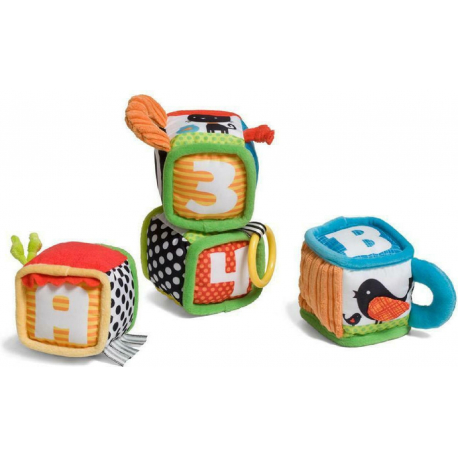 Σετ 4 μαλακοί κύβοι δραστηριοτήτων Infantino® Discover &amp; Play Soft Blocks