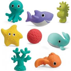 Σετ 8 ζωάκια μπάνιου Infantino® Aquarium Bath Squirters™
