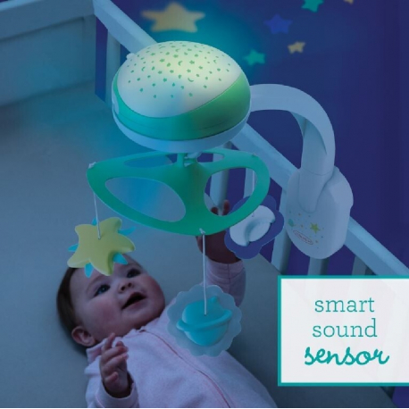 Μουσικό κρεμαστό - προβολέας Infantino® 3-in-1 Projector Musical Mobile Lime