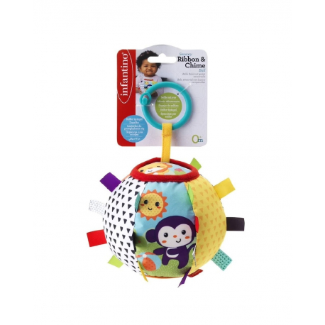 Κρεμαστή υφασμάτινη μπάλα Infantino® Sensory Ribbon &amp; Chime Ball