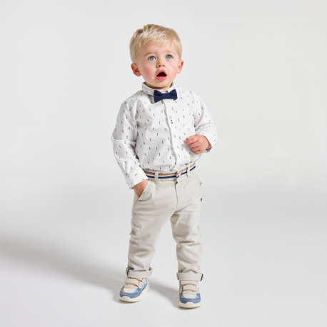 Obaibi Chemise blanche bebe garcon