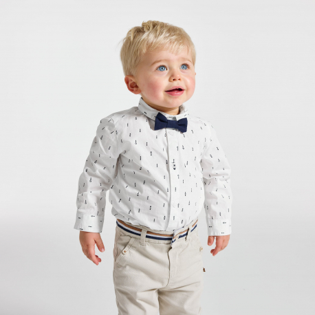 Obaibi Chemise blanche bebe garcon