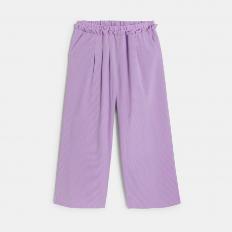 Okaidi Pantalon large a pinces mauve fille