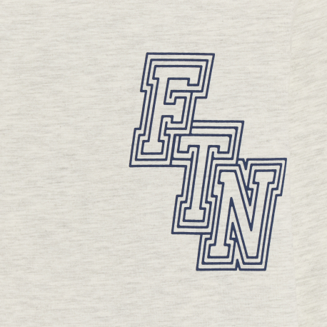 Okaidi Μπλούζα μακρυμάνικη με μήνυμα γκρι για αγόρια