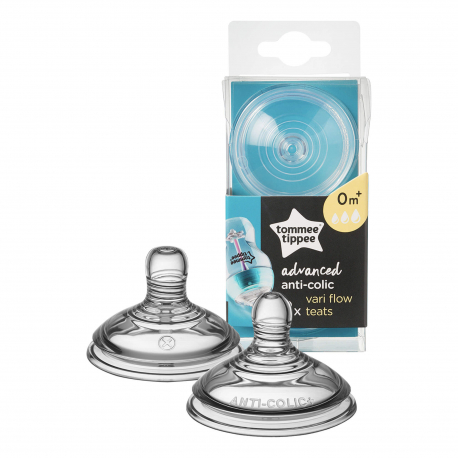 Θηλές Tommee Tippee Advanced Anti-Colic μεταβλητής ροής 0Μ+, σετ των 2