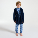 Okaidi Ρόμπα με κουκούλα από χοντρό φλις σε ναυτικό μπλε για αγόρια