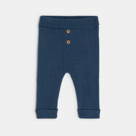 Obaibi Πουλόβερ υφασμάτινο ριγέ και παντελόνι από κοτλέ ύφασμα μπλε για μωρά αγοράκια