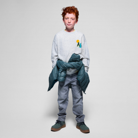 Okaidi Φούτερ με στικτή όψη εκρού για αγόρια