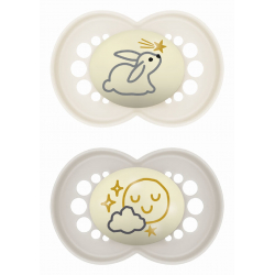 Πιπίλες MAM Original Night 6-16 μηνών Unisex, σετ των 2