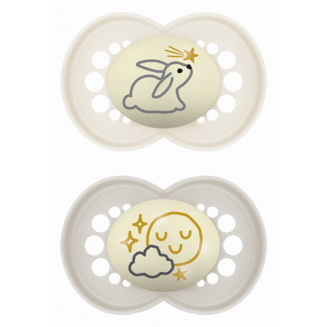 Πιπίλες MAM Original Night 6-16 μηνών Unisex, σετ των 2