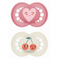 Πιπίλες MAM Original 6-16 μηνών Κορίτσι, σετ των 2