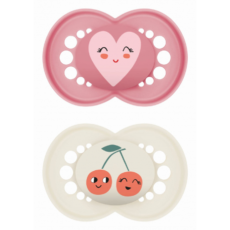 Πιπίλες MAM Original 6-16 μηνών Κορίτσι, σετ των 2