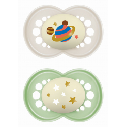 Πιπίλες MAM Original Night 16+ μηνών Unisex, σετ των 2