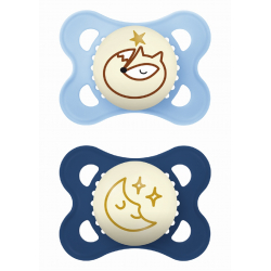 Πιπίλες MAM Original Night 2-6 μηνών Αγόρι, σετ των 2