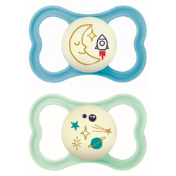 Πιπίλες MAM Air Night 16+ μηνών Αγόρι, σετ των 2