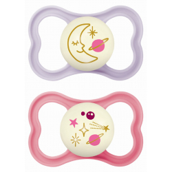 Πιπίλες MAM Air Night 16+ μηνών Κορίτσι, σετ των 2
