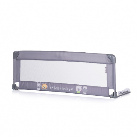 Προστατευτική μπάρα κρεβατιού Chipolino Friends Grey 140 cm