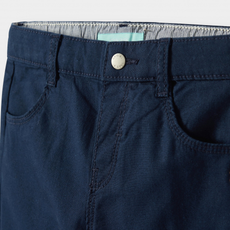 Obaibi Βερμούδα ίσια από βαμβάκι, με ιδιαίτερο σχέδιο σε ανοιχτό μπλε για μωρά αγοράκια