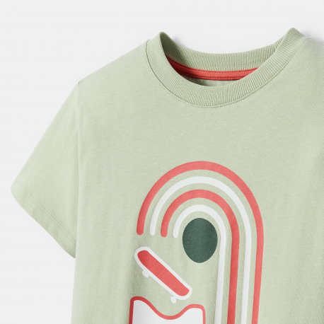 Okaidi T-shirt skate vert garcon