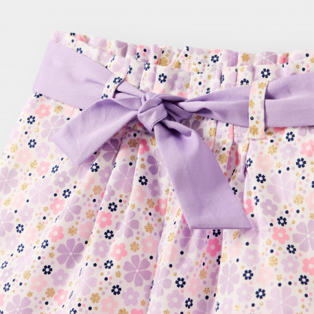 Obaibi Short imprime fleurs bebe fille