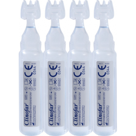 Clinofar® αμπούλες Vials Iso 5 ml φυσιολογικού ορού μύτης 40+20 τεμάχια Δώρο