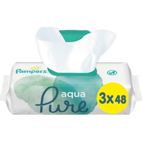 Μωρομάντηλα Pampers® Aqua Pure - Οικονομική συσκευασία 3 πακέτα των 48 τεμαχίων