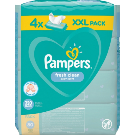 Μωρομάντηλα Pampers® Fresh Clean XXL Pack 4 πακέτα 80 τεμαχίων