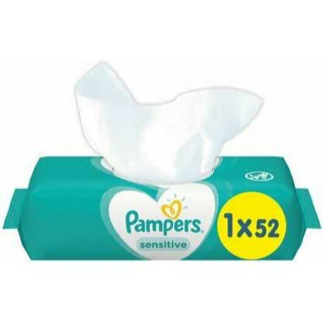 Pampers® μωρομάντηλα Sensitive 52 τεμάχια