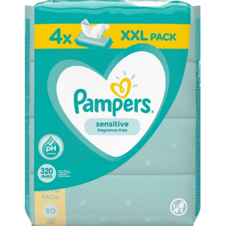Μωρομάντηλα Pampers® Sensitive  XXL Pack 4 πακέτα 80 τεμαχίων