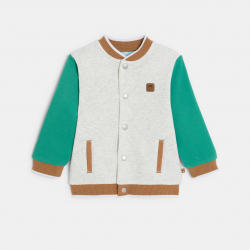 Obaibi Ζακέτα teddy από χνουδωτό ύφασμα πράσινη για μωρά αγοράκια