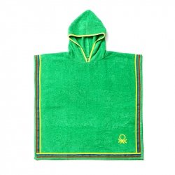 Πόντσο θαλάσσης Benetton kids Πράσινο 85x85 cm