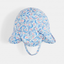 Obaibi Chapeau de soleil cloche fleurs bleu bebe fille