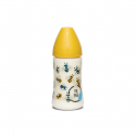 Suavinex μπιμπερό Bee Yellow με θηλή Round ρυθμιζόμενης ροής 270ml 0m+ (1τμχ)