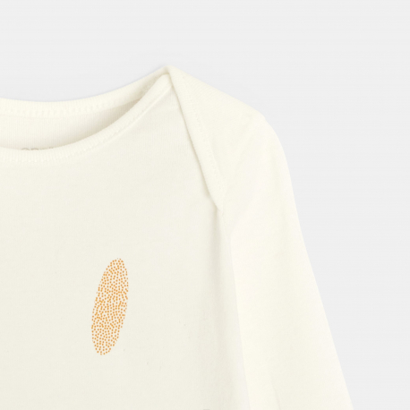 Obaibi Κορμάκι με μεγάλη λαιμόκοψη με φατσούλα ζώου (σετ των 5) λευκό για νεογέννητα