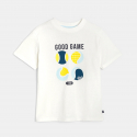 Okaidi T-shirt blanc a motif Garcon