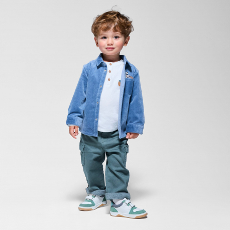 Obaibi Παντελόνι cargo πράσινο για μωρά αγοράκια