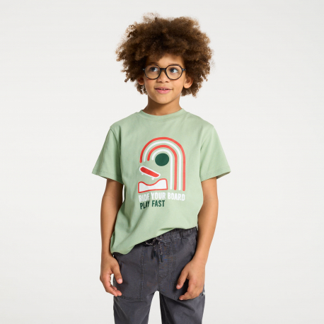 Okaidi T-shirt skate vert garcon