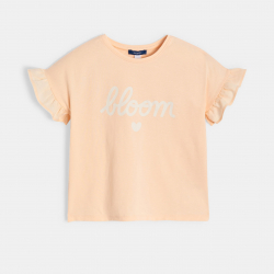 Okaidi T-shirt orange a volants Fille
