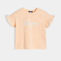 Okaidi T-shirt orange a volants Fille