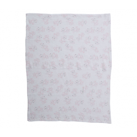 Κουβερτάκι αγκαλιάς βαμβακερή και αρκουδάκι Nef-Nef Homeware Teddy 75x100 cm