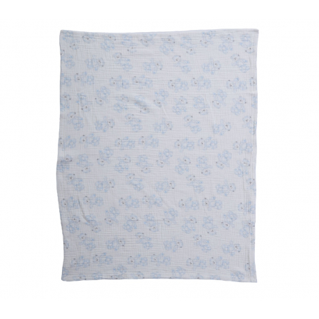 Κουβερτάκι αγκαλιάς βαμβακερή και αρκουδάκι Nef-Nef Homeware Teddy 75x100 cm