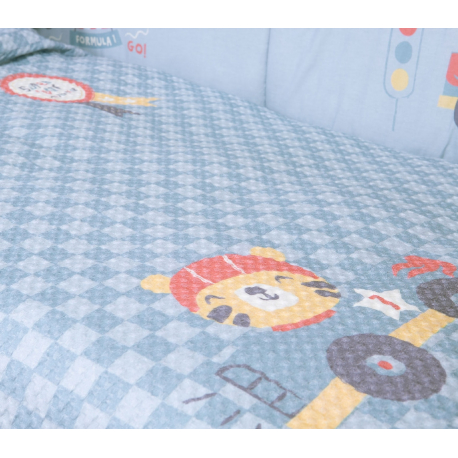Κουβέρτα πικέ κούνιας Nef-Nef Homeware Super Boy 110x150 cm