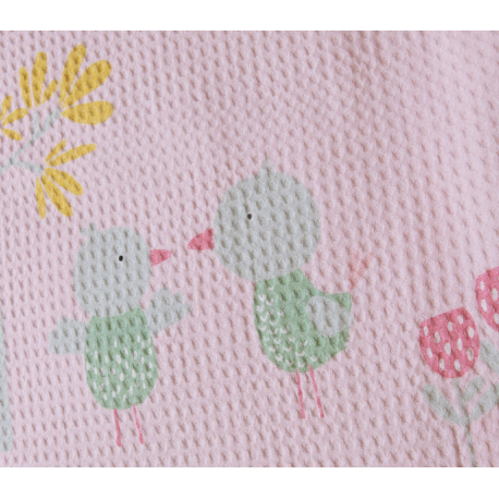 Κουβέρτα πικέ κούνιας Nef-Nef Homeware Spring Hapiness 110x150 cm