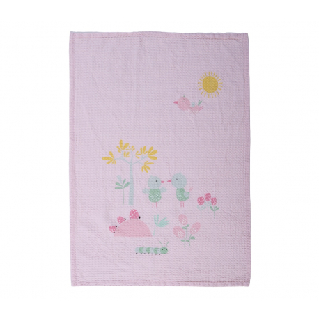 Κουβέρτα πικέ κούνιας Nef-Nef Homeware Spring Hapiness 110x150 cm