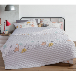Κουβερλί μονό microfiber Nef-Nef Homeware Dinosaur Art 180x240 cm